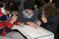 Maths students at ANU maths day 2012