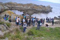 Students on excursion at Montague Island